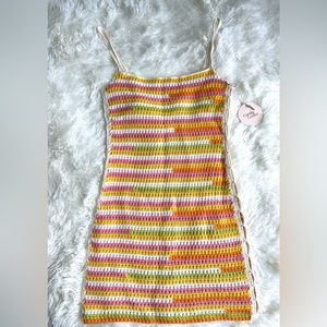 Camila Coelho Rhea Open Stitch Mini Dress